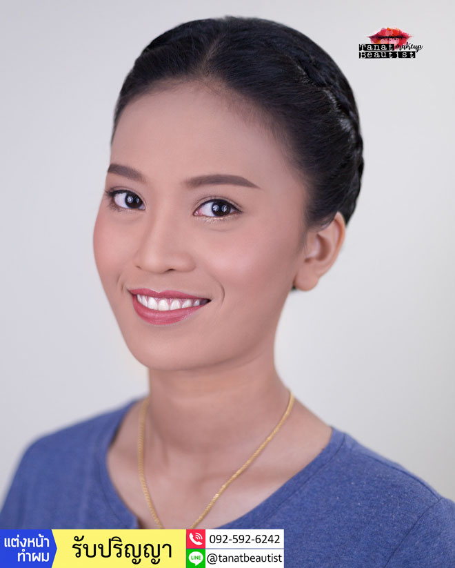 แต่งหน้ารับปริญญา-ราชมงคล-ธัญบุรี-คลอง6-TanatBeautist ผิวสีเข้ม ผิวสีแทน ผิวสองสี 06