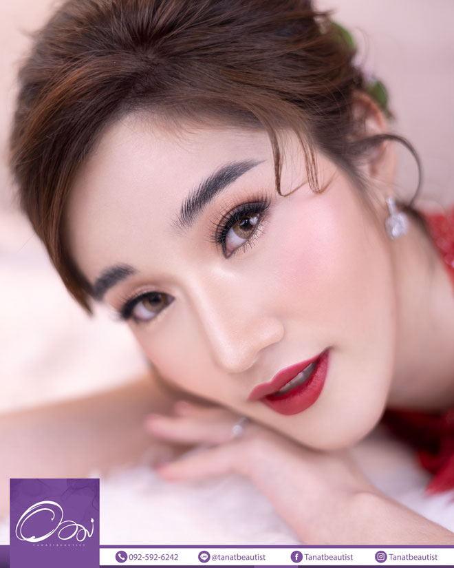 แต่งหน้าเจ้าสาว งานเช้าเที่ยงบ่ายเย็น กรุงเทพ TanatBeautist 64-017-น้ำฝน-640308